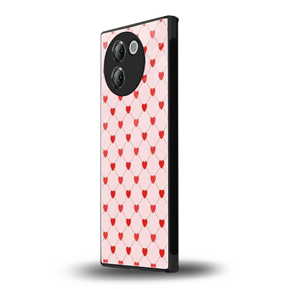 Heartbeat vivo v30e mobile cover | shockproof glass phone case