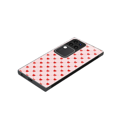 Heartbeat stylish phone case forvivo v30 pro | glossy glass and slim fit