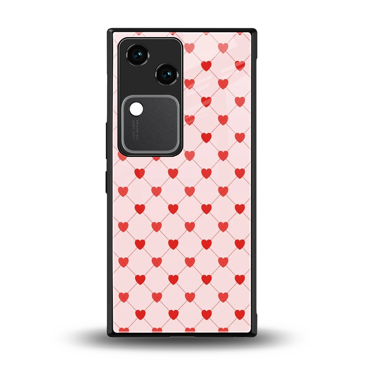 Heartbeat back phone cover | glass case for vivo v30