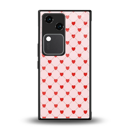 Heartbeat back phone cover | glass case for vivo v30