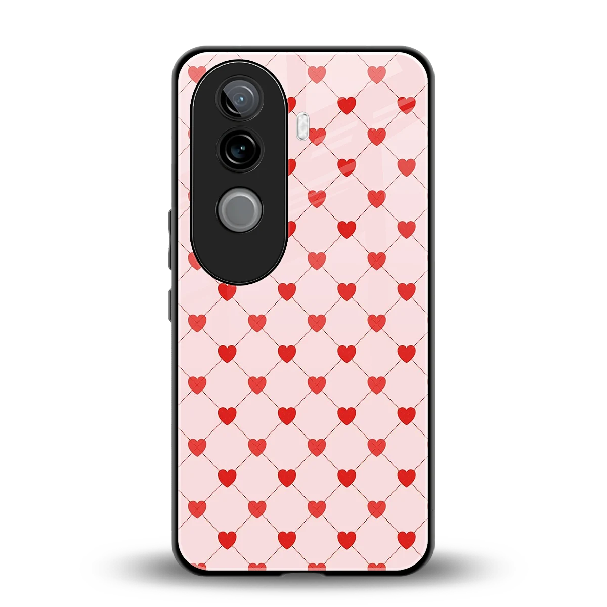 Heartbeat back phone cover | glass case for vivo v40e