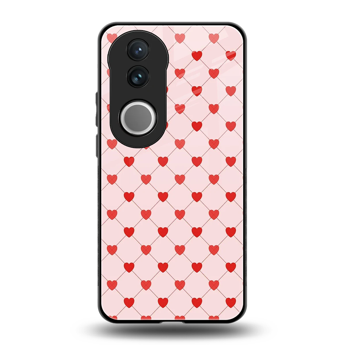 Heartbeat back phone cover | glass case for vivo v50