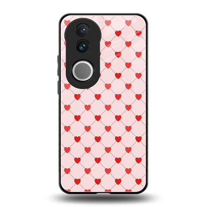 Heartbeat back phone cover | glass case for vivo v50