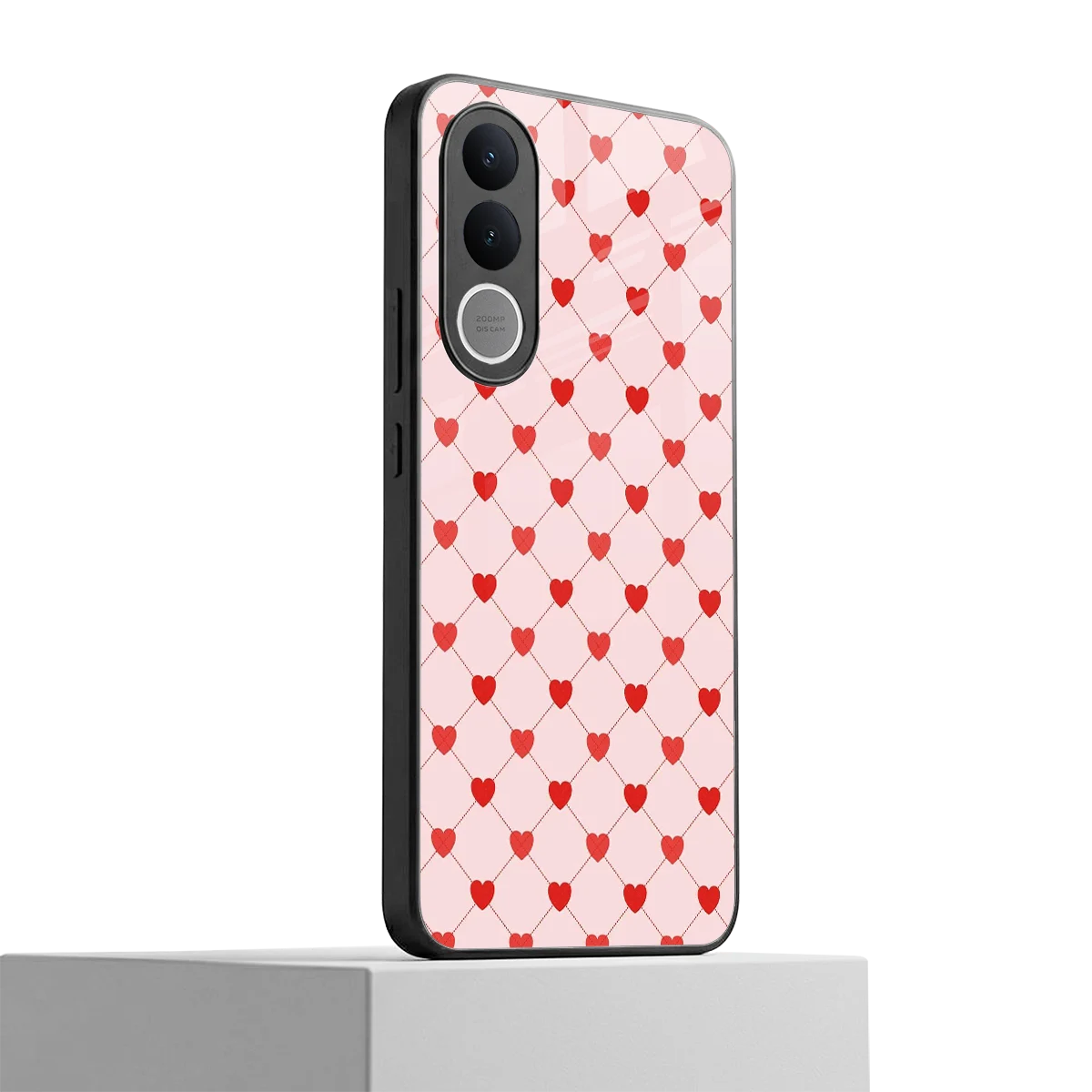 Heartbeat vivo v70 fe mobile cover | shockproof glass phone case