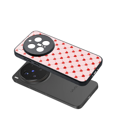 Heartbeat sleek vivo x300 pro cover with tempered glass back and TPU edges
