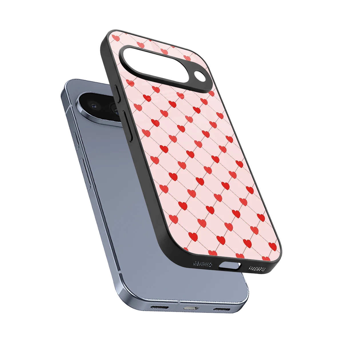 Heartbeat sleek google pixel 10 cover with tempered glass back and TPU edges