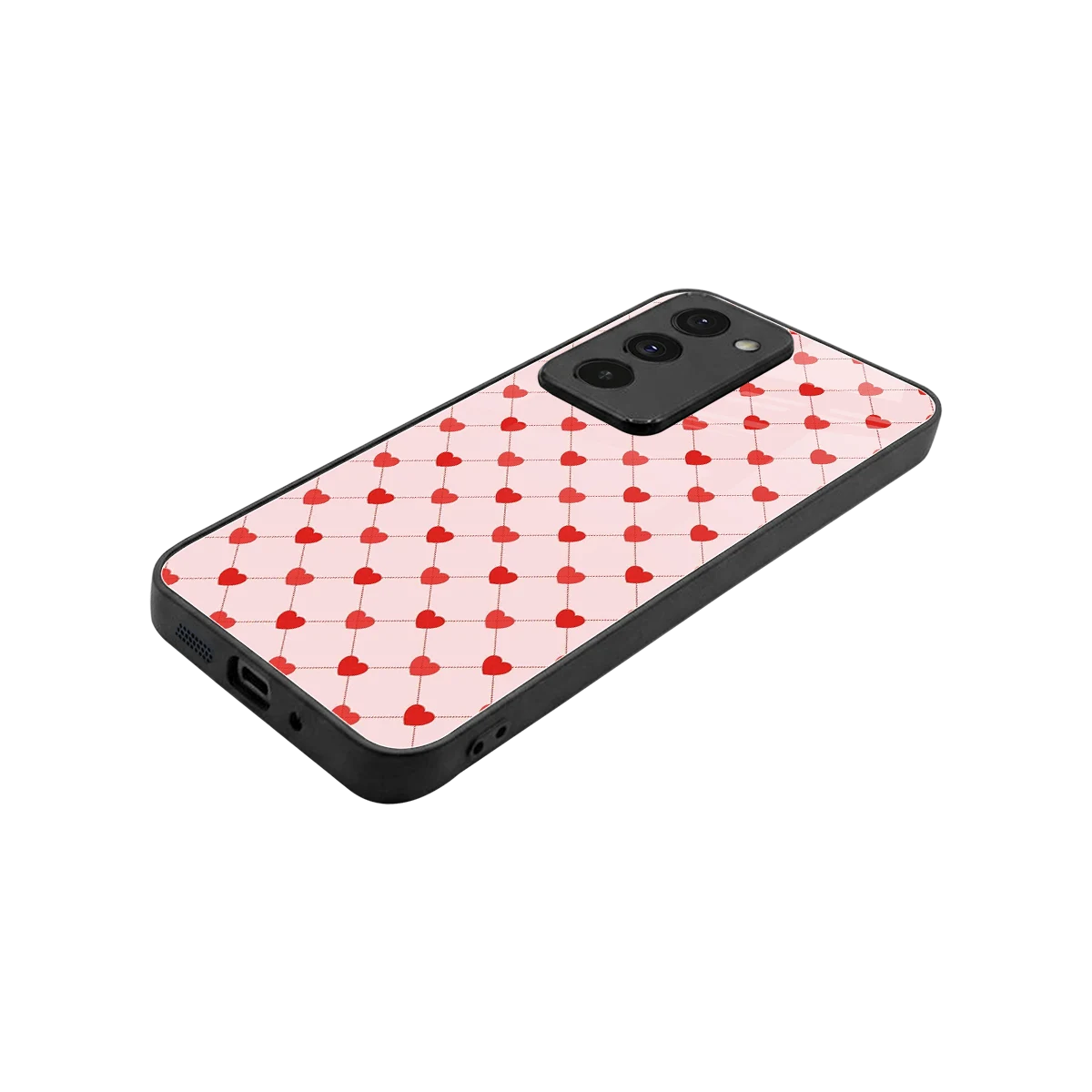 Heartbeat stylish phone case for redmi 15 5g | glossy glass and slim fit
