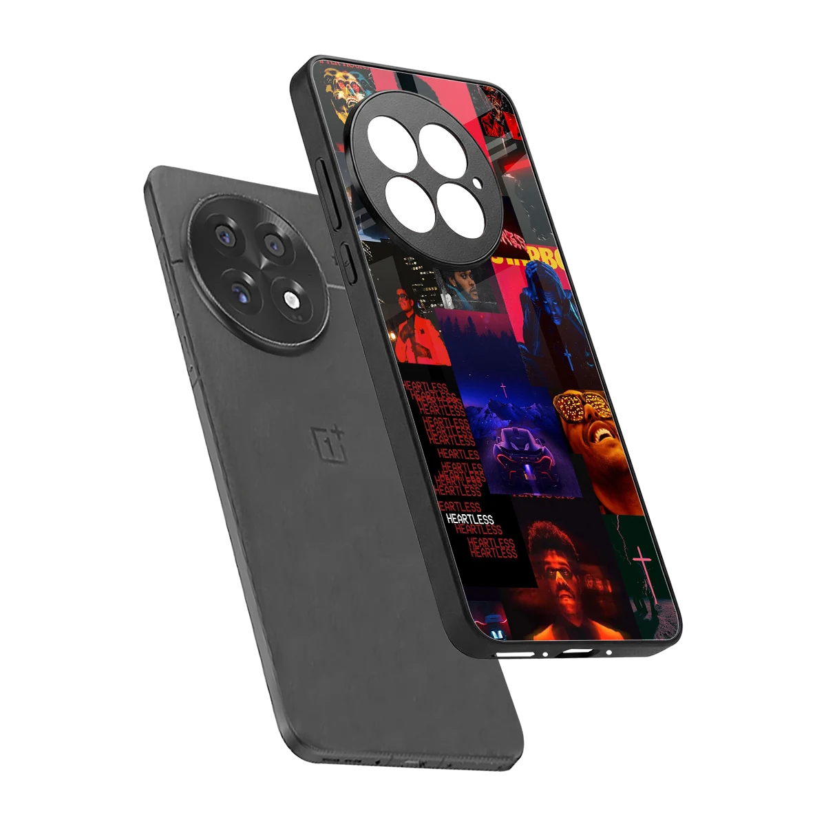 Heartless Vibes sleek oneplus 13 cover with tempered glass back and TPU edges