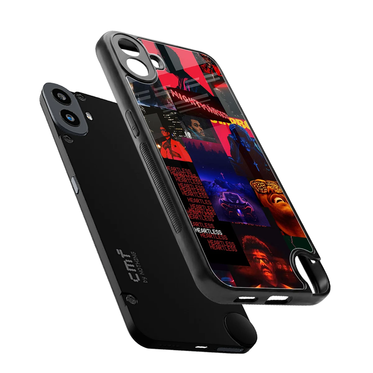 Heartless Vibes sleek cmf nothing phone 1 cover with tempered glass back and TPU edges