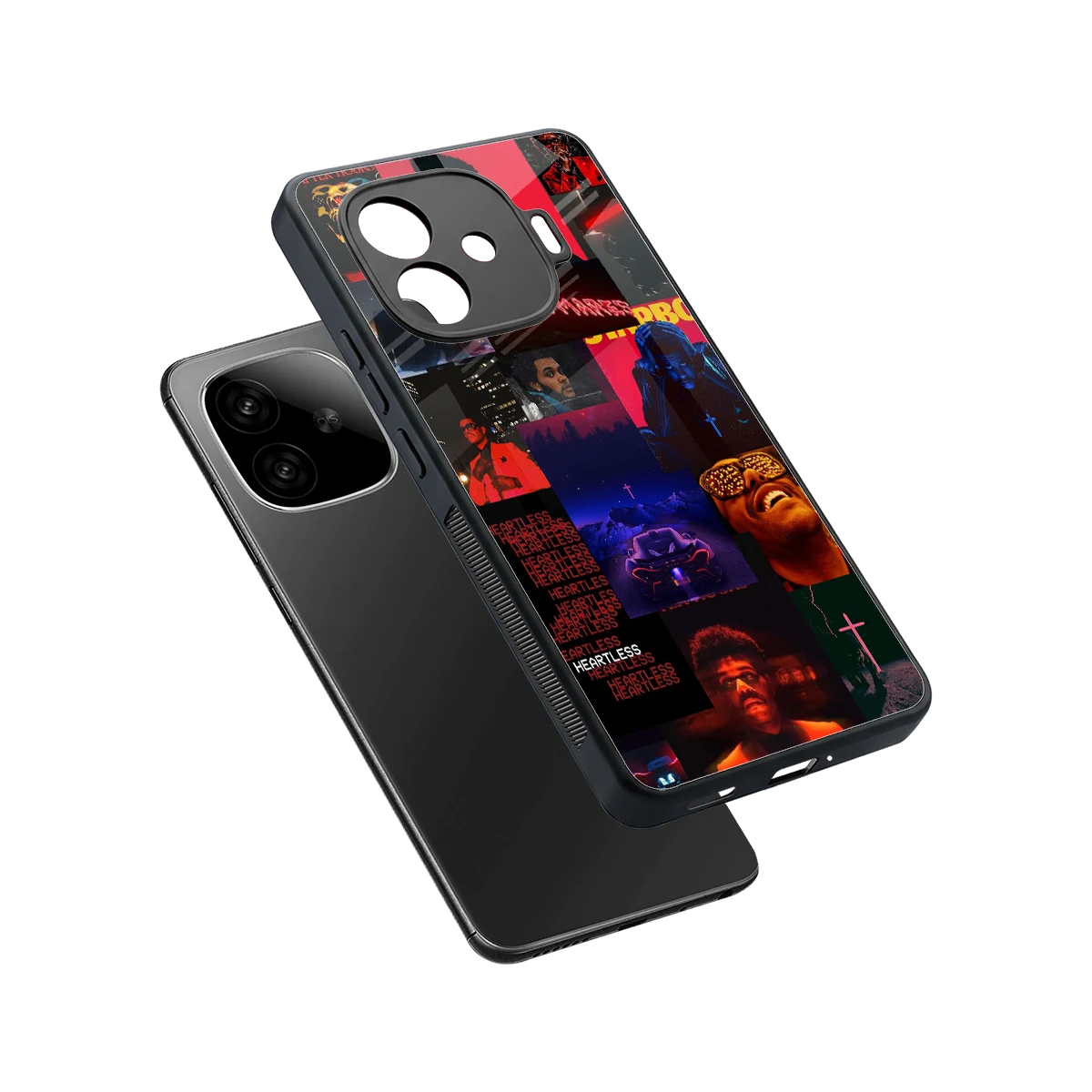 Heartless Vibes sleek iqoo neo 10r 5g cover with tempered glass back and TPU edges