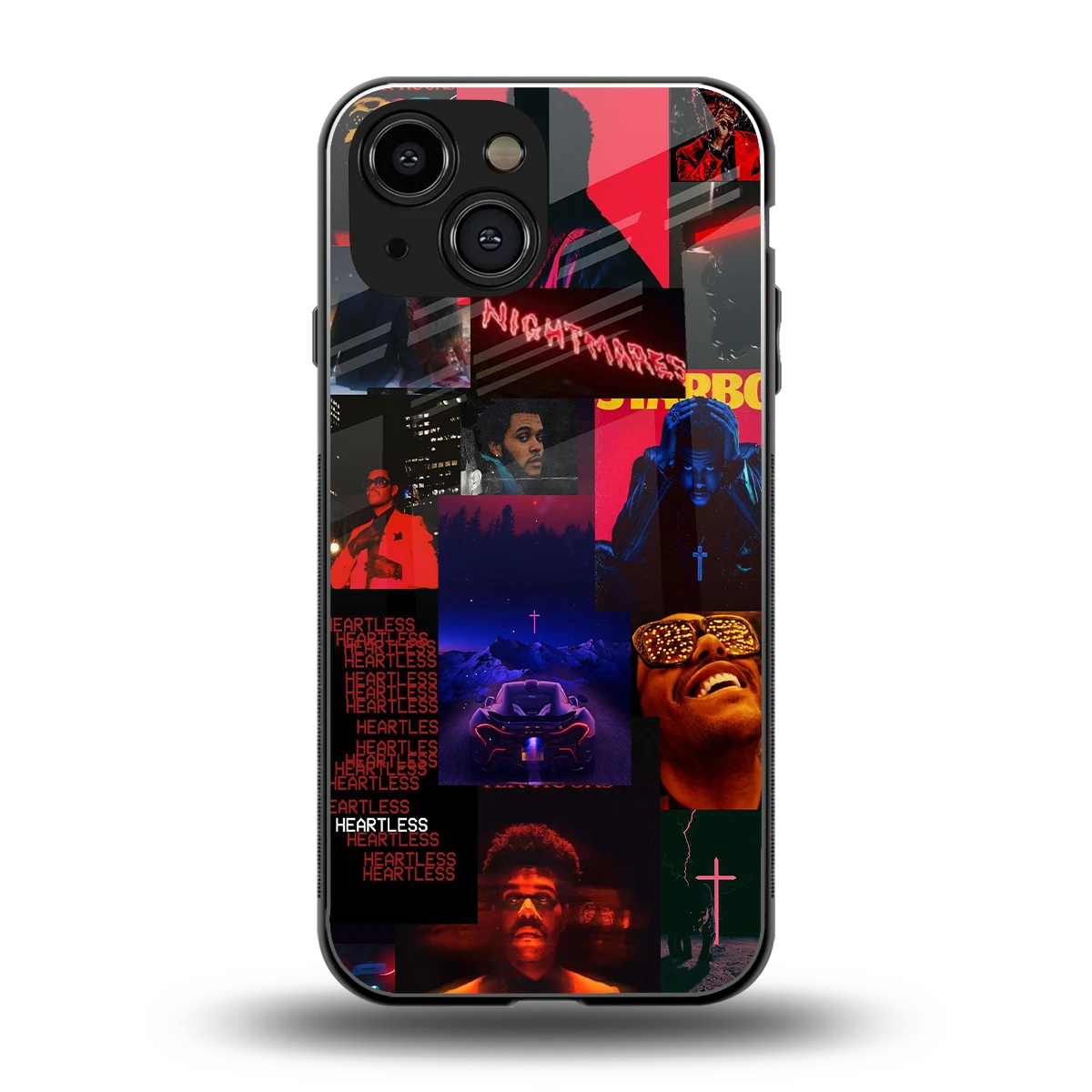 Heartless Vibes back phone cover | glass case for iphone 13 mini