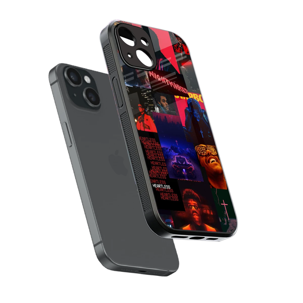 Heartless Vibes sleek iphone 13 cover with tempered glass back and TPU edges