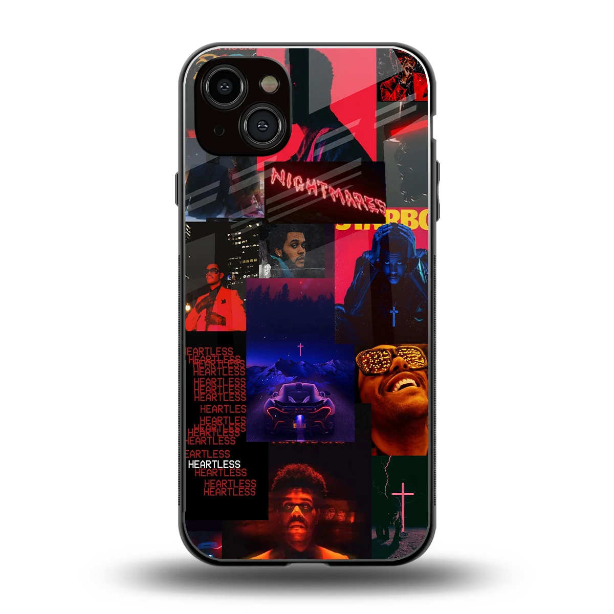 Heartless Vibes back phone cover | glass case for iphone 14 plus