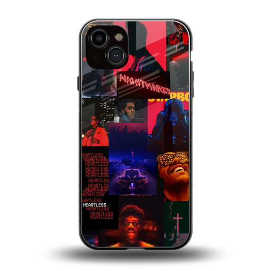 Heartless Vibes back phone cover | glass case for iphone 14 plus