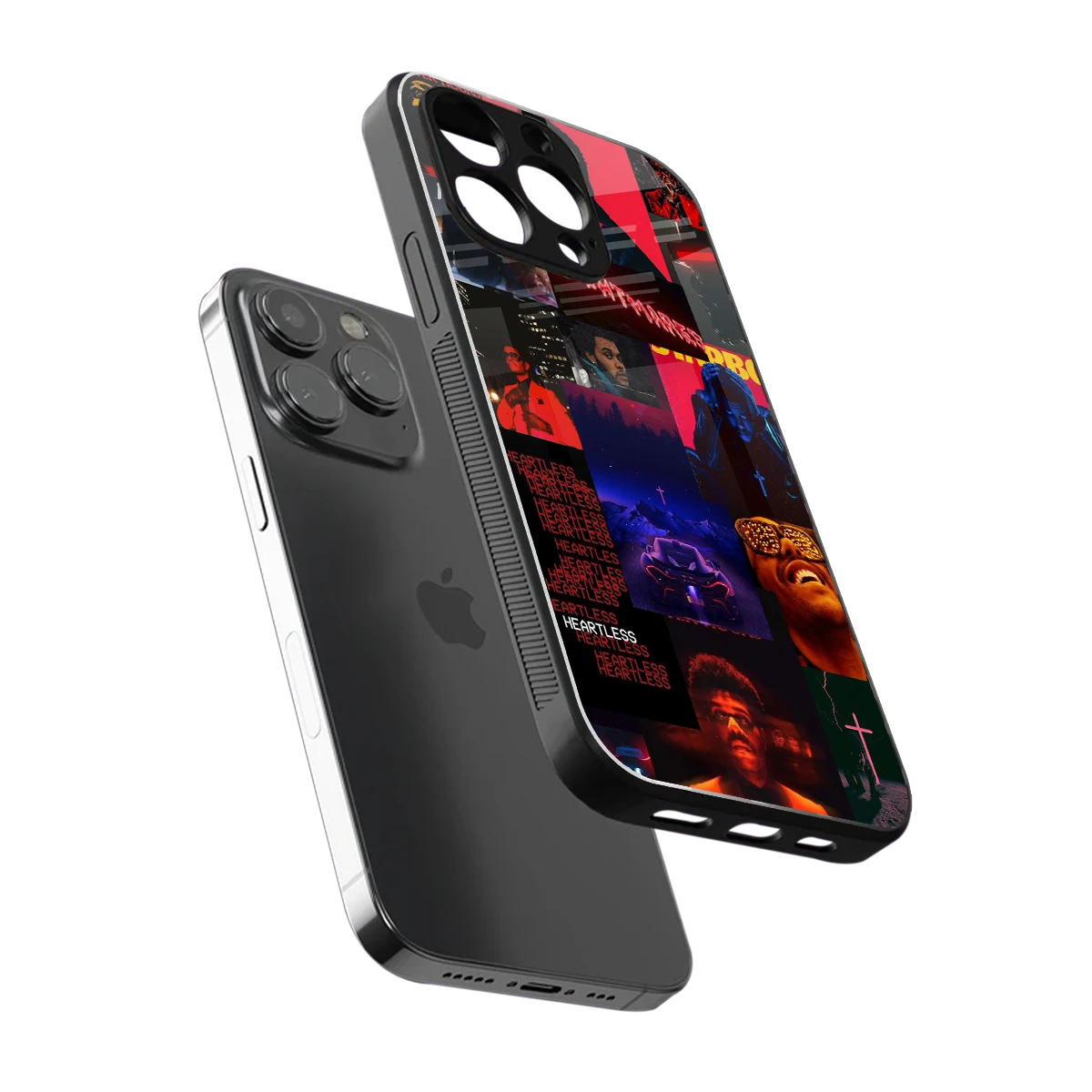 Heartless Vibes sleek iphone 15 pro max cover with tempered glass back and TPU edges