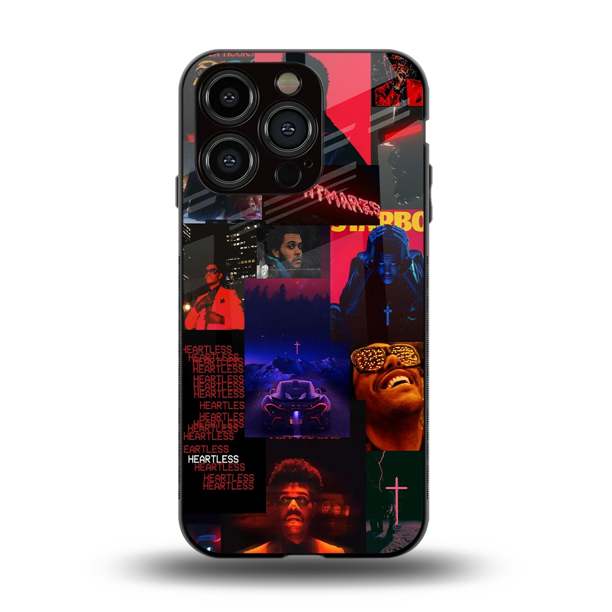 Heartless Vibes back phone cover | glass case for iphone 15 pro