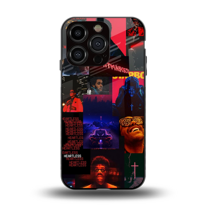 Heartless Vibes back phone cover | glass case for iphone 15 pro