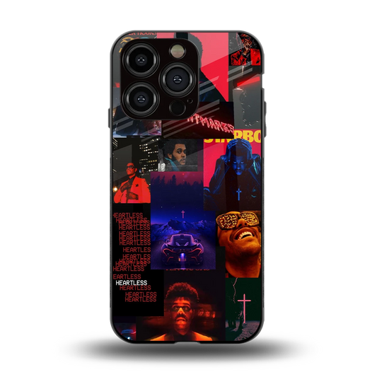 Heartless Vibes back phone cover | glass case for iphone 15 pro