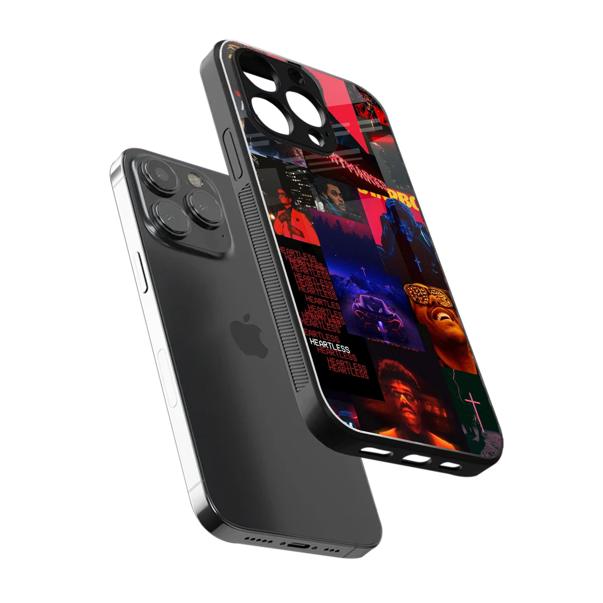 Heartless Vibes sleek iphone 15 pro cover with tempered glass back and TPU edges
