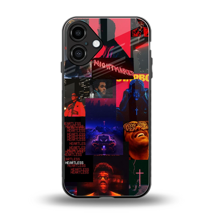 Heartless Vibes back phone cover | glass case for iphone 16 plus