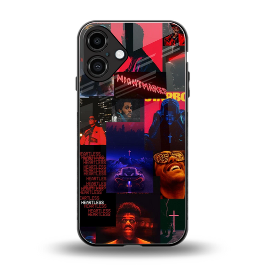 Heartless Vibes back phone cover | glass case for iphone 16 plus