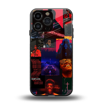 Heartless Vibes back phone cover | glass case for iphone 16 pro max