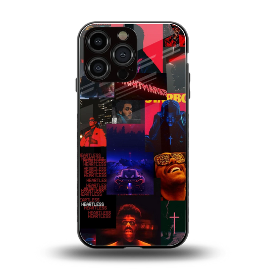 Heartless Vibes back phone cover | glass case for iphone 16 pro max