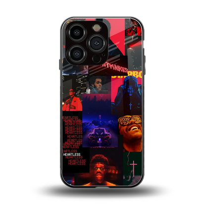 Heartless Vibes back phone cover | glass case for iphone 16 pro