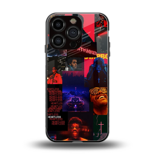 Heartless Vibes back phone cover | glass case for iphone 16 pro