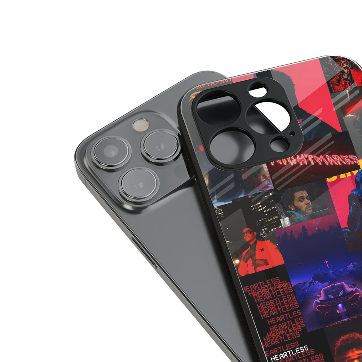 Heartless Vibes stylish phone case for iphone 15 pro | glossy glass and slim fit