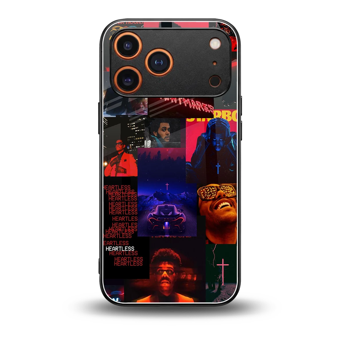 Heartless Vibes back phone cover | glass case for iphone 17 pro