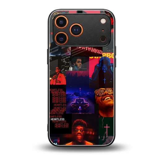 Heartless Vibes back phone cover | glass case for iphone 17 pro max