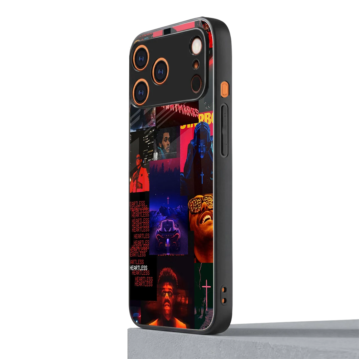 Heartless Vibes iphone 17 pro mobile cover | shockproof glass phone case