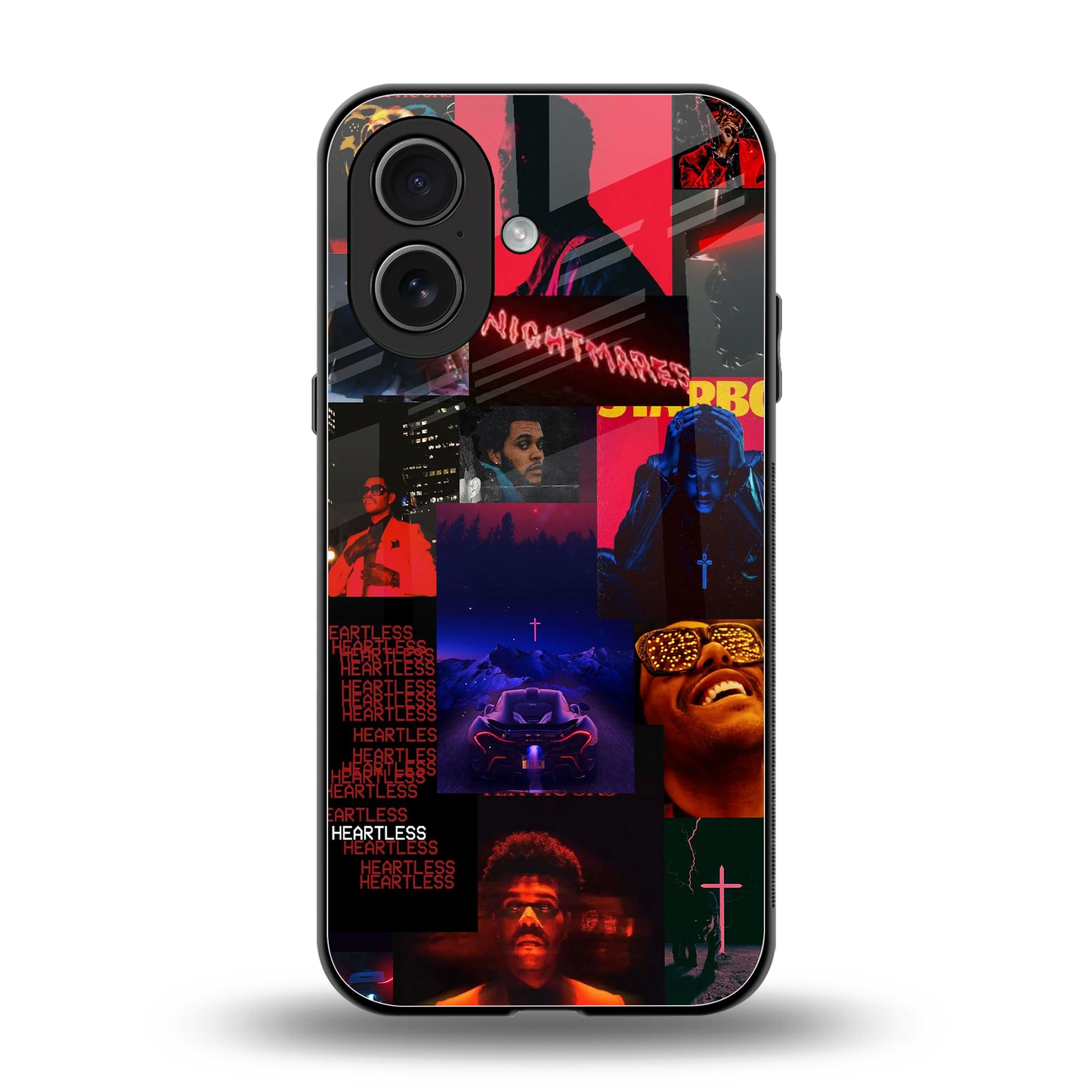 Heartless Vibes back phone cover | glass case for iphone 17