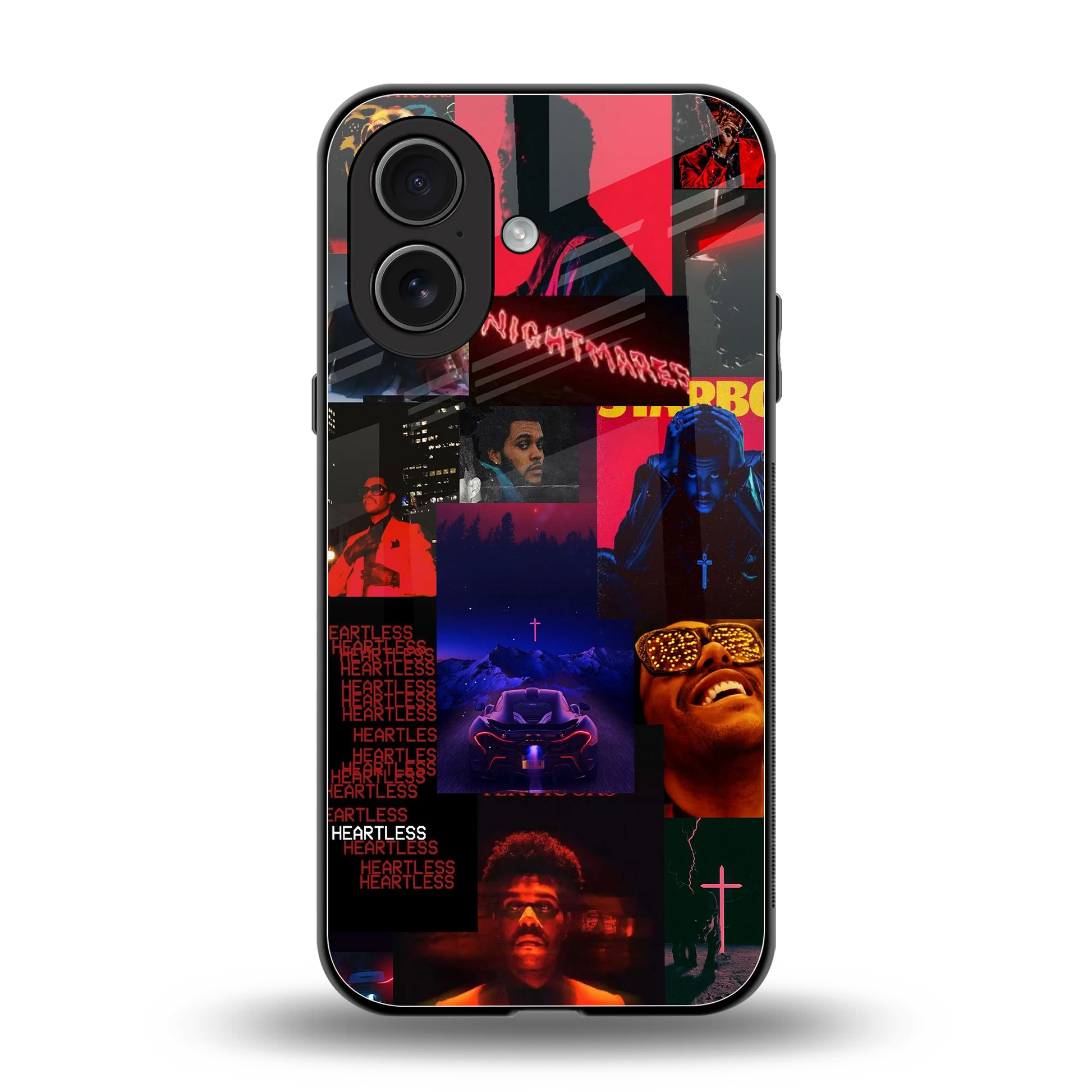 Heartless Vibes back phone cover | glass case for iphone 17