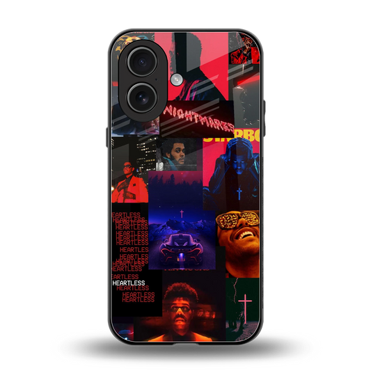 Heartless Vibes back phone cover | glass case for iphone 17