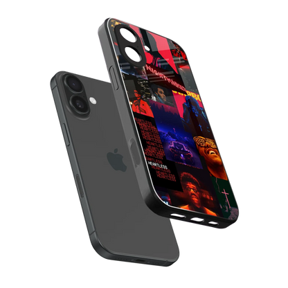 Heartless Vibes sleek iphone 17 cover with tempered glass back and TPU edges