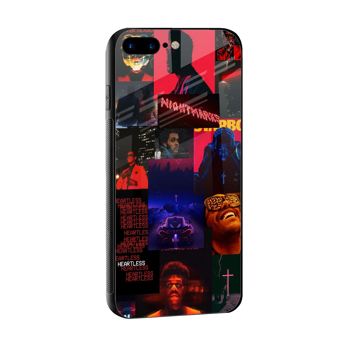 Heartless Vibes sleek iphone 8 plus cover with tempered glass back and TPU edges
