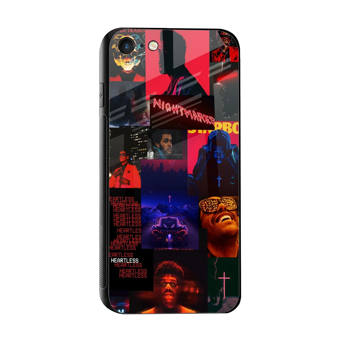 Heartless Vibes sleek iphone 7 cover with tempered glass back and TPU edges