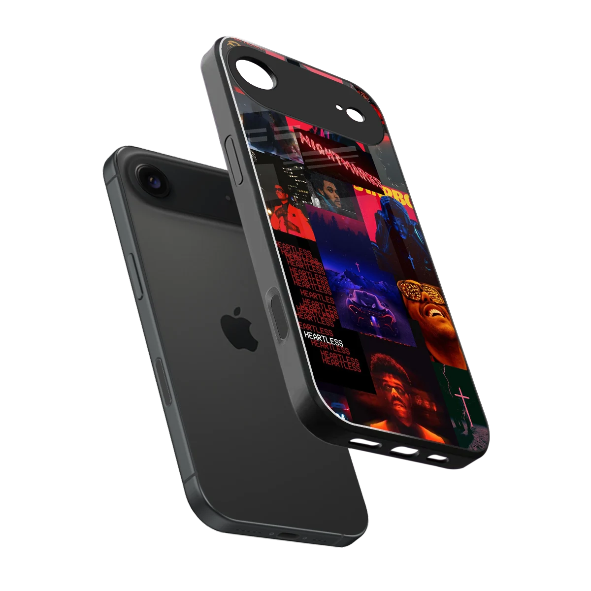 Heartless Vibes sleek iphone air cover with tempered glass back and TPU edges