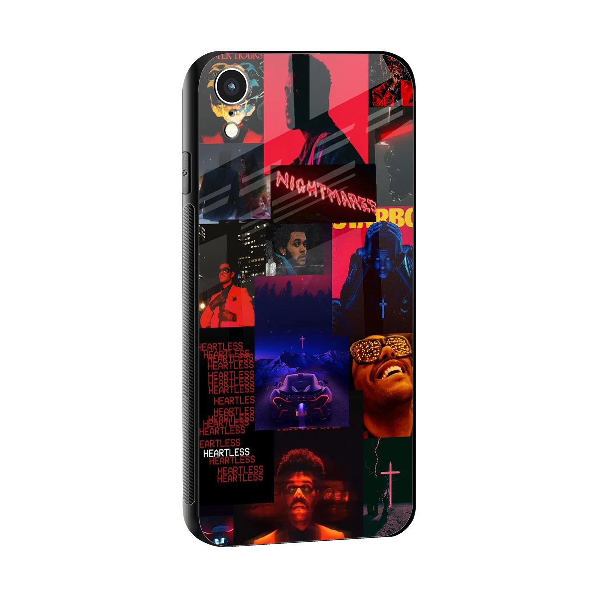 Heartless Vibes sleek iphone xr cover with tempered glass back and TPU edges