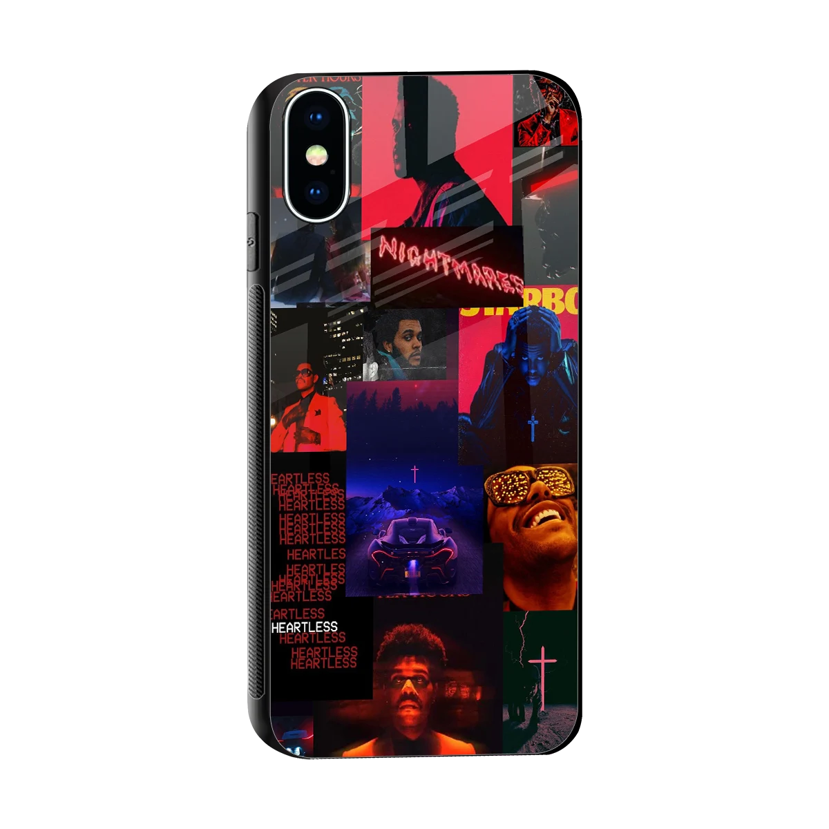 Heartless Vibes sleek iphone xs cover with tempered glass back and TPU edges