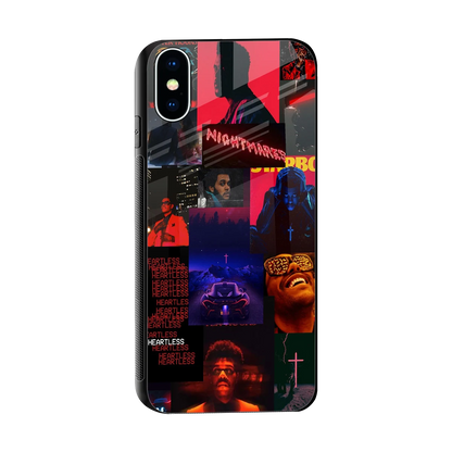 Heartless Vibes sleek iphone xs cover with tempered glass back and TPU edges