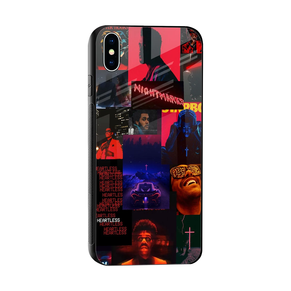 Heartless Vibes sleek iphone xs max cover with tempered glass back and TPU edges