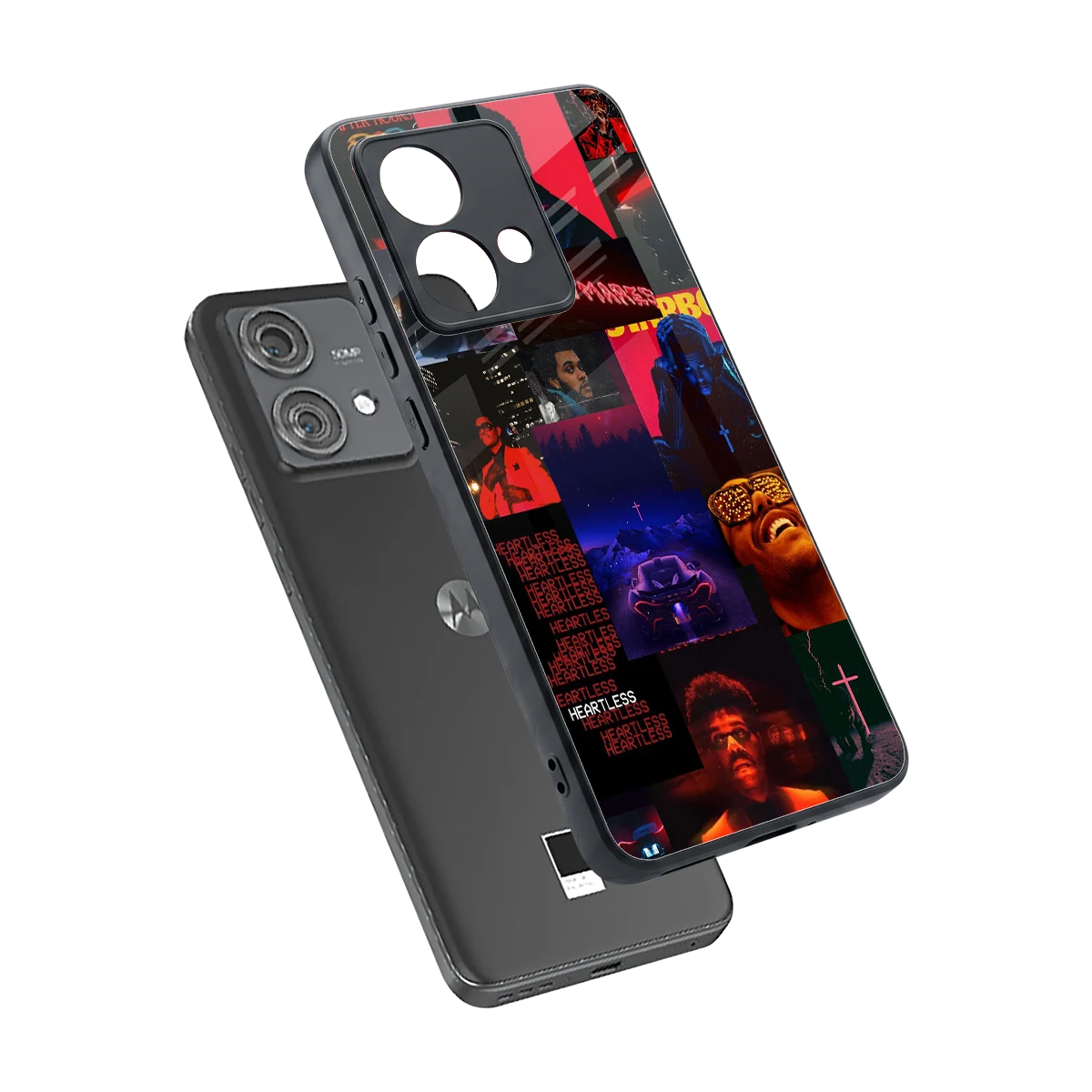 Heartless Vibes sleek motorola edge 40 neo 5g cover with tempered glass back and TPU edges