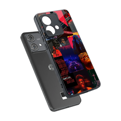 Heartless Vibes sleek motorola edge 40 neo 5g cover with tempered glass back and TPU edges