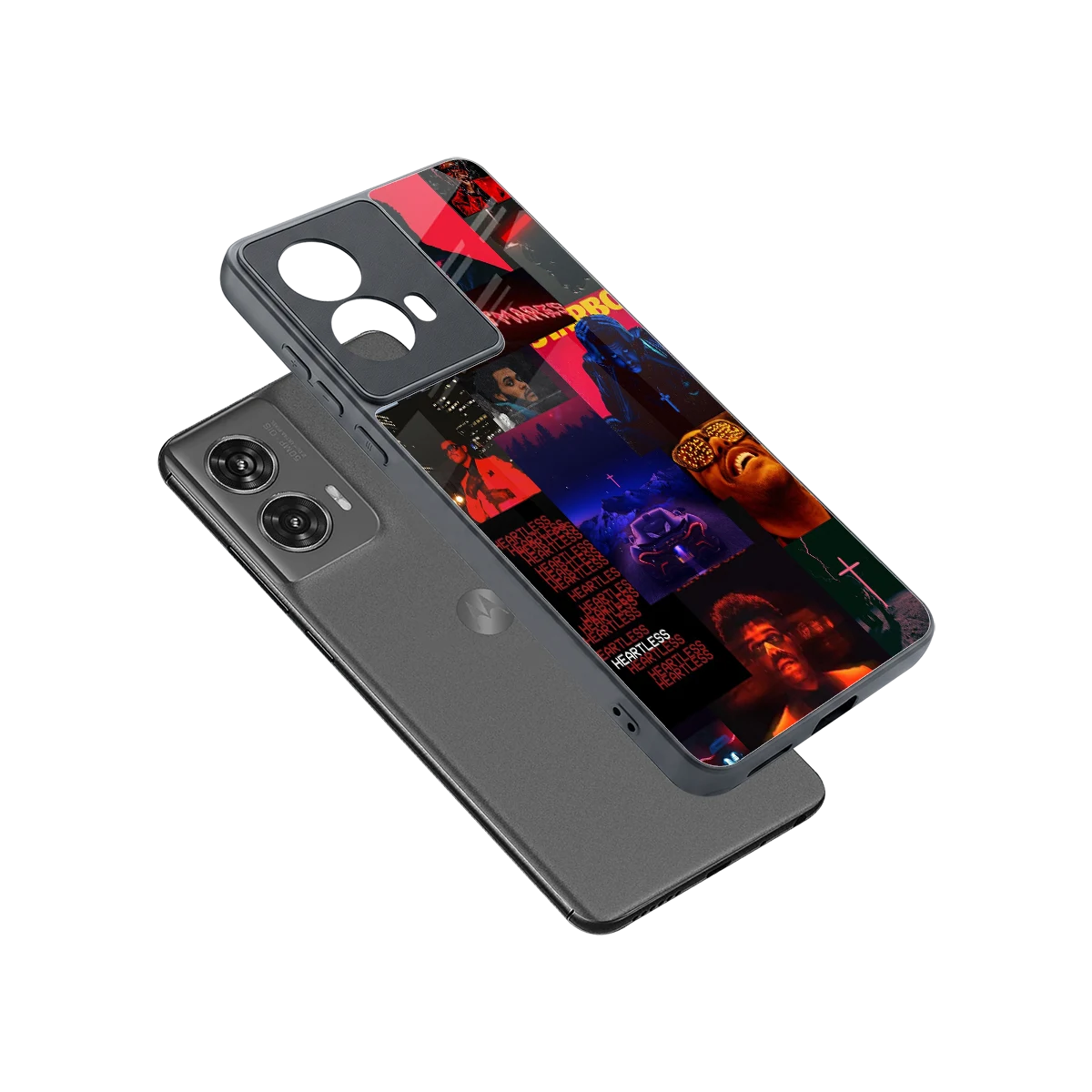 Heartless Vibes sleek motorola edge 50 fusion cover with tempered glass back and TPU edges