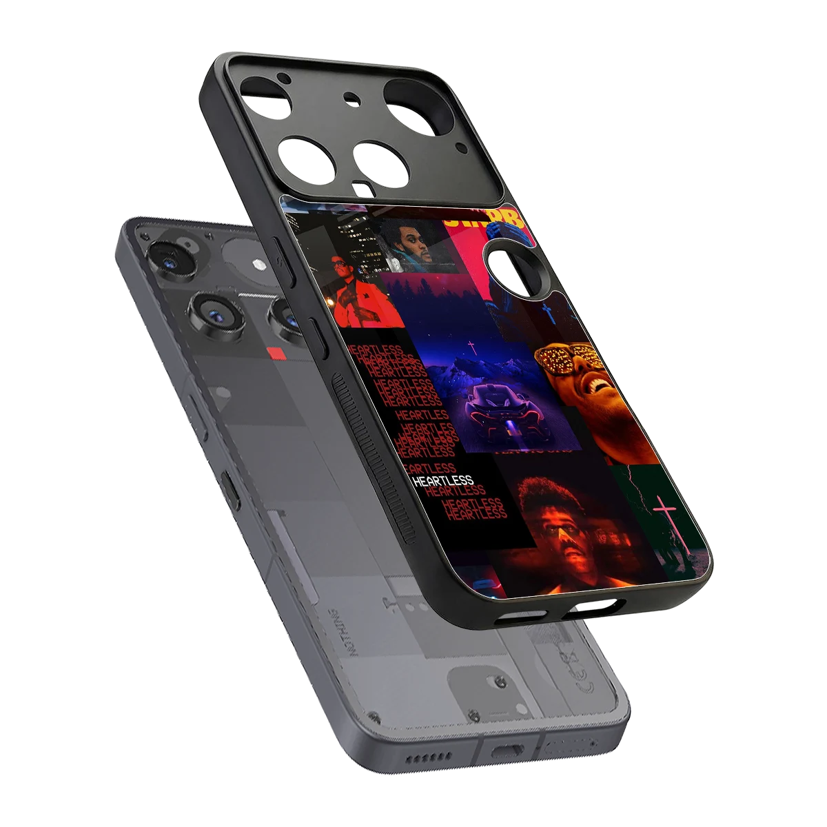Heartless Vibes sleek nothing phone 3 cover with tempered glass back and TPU edges