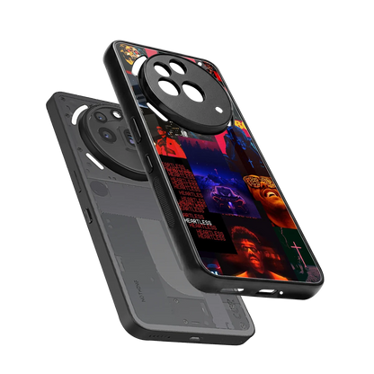 Heartless Vibes sleek nothing phone 3a pro cover with tempered glass back and TPU edges