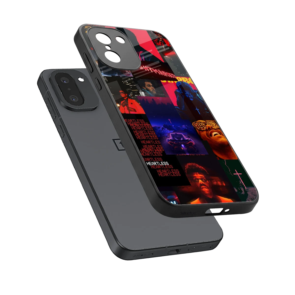 Heartless Vibes sleek oneplus 15r cover with tempered glass back and TPU edges
